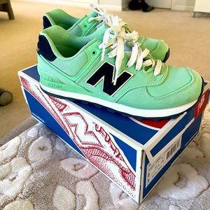 New balance 574 green aqua 👟 and blue navy